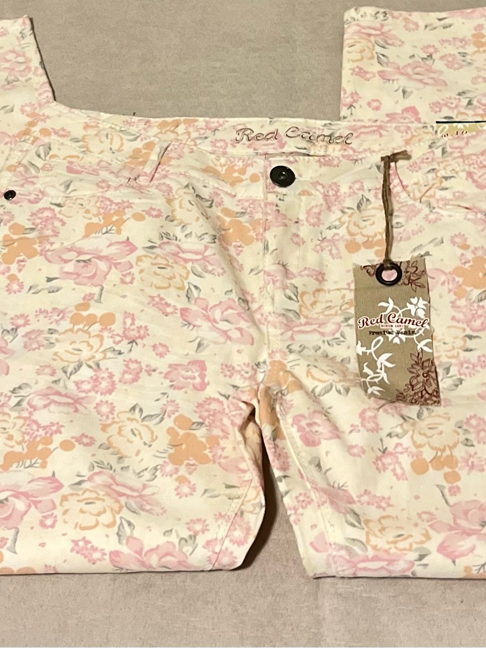 Red Camel AVA Fit Women’s Size 13 Pink Multicolor Skinny Stretch Jeans NWT - Picture 4 of 12